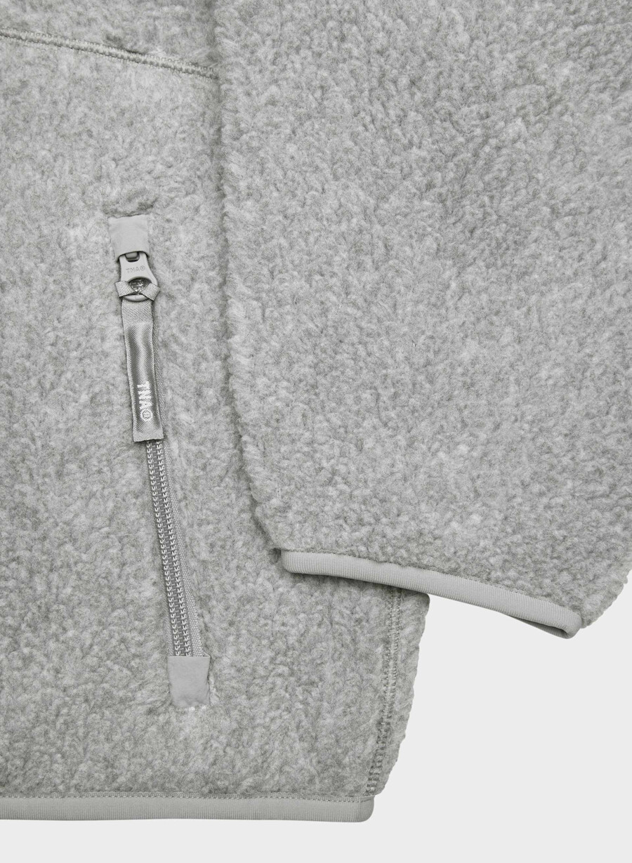 polartec thermal pro hi-hip zip hoodie heather athletic gre