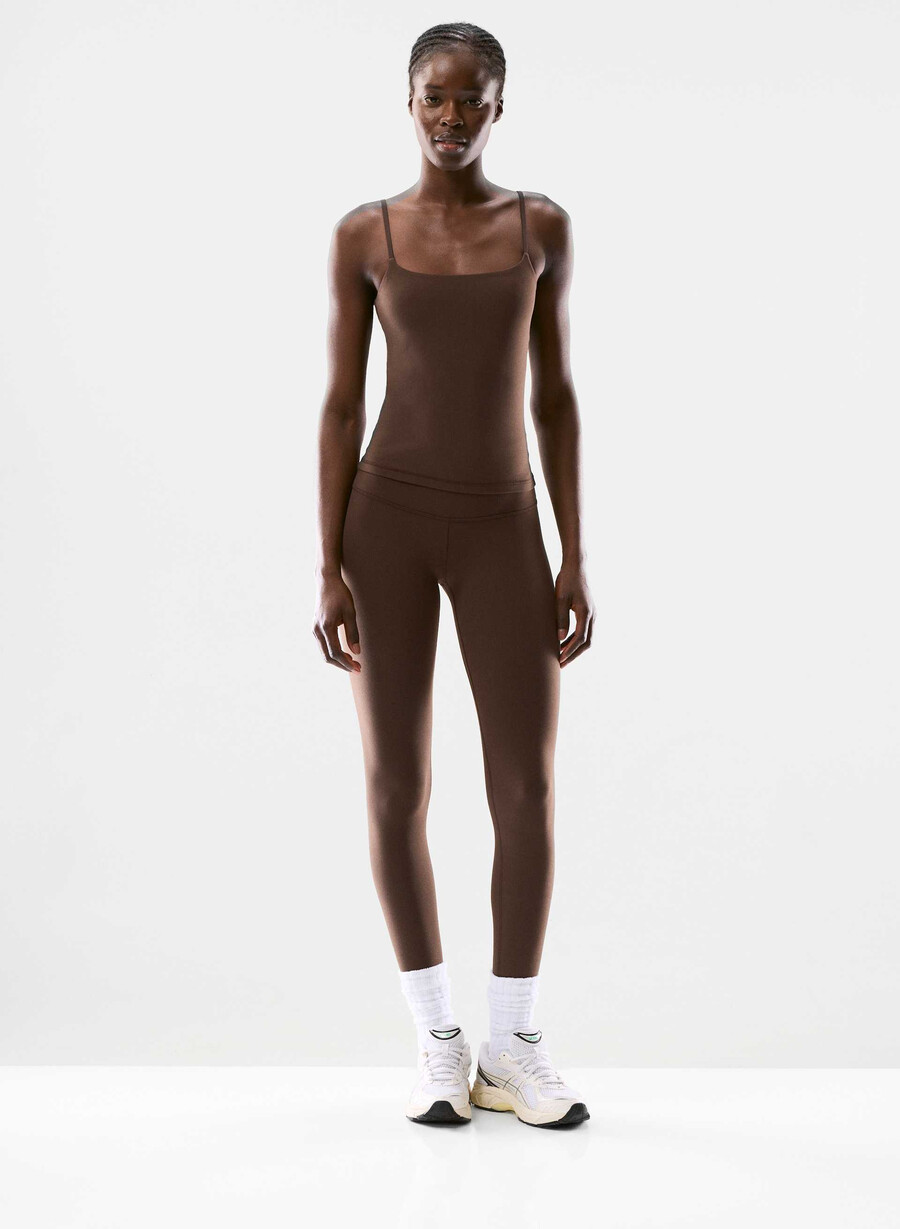 butter agility sports tank rich mocha brown