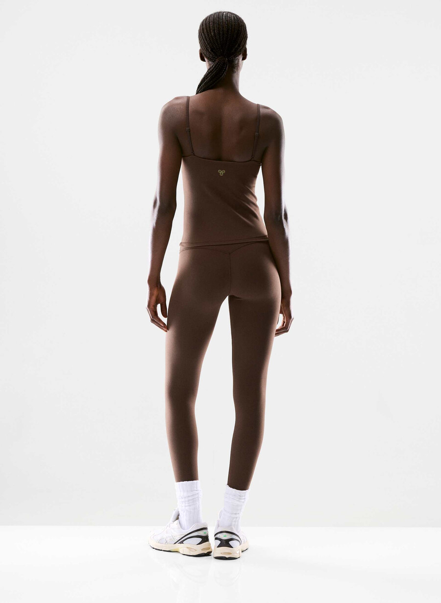 butter agility sports tank rich mocha brown