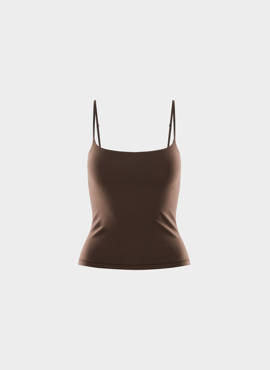 butter agility sports tank rich mocha brown