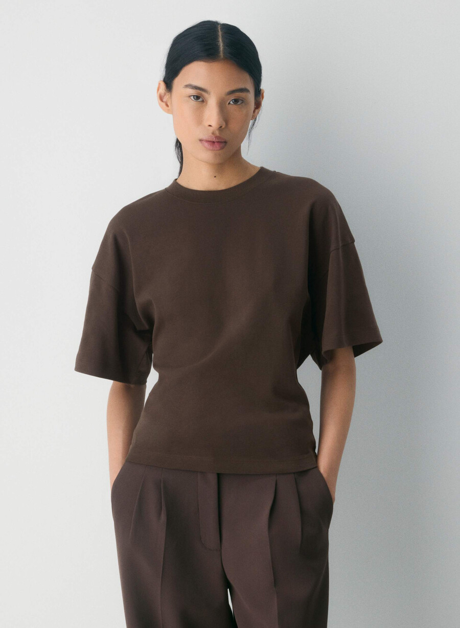 interlock baumwoll-t-shirt von barclay farbe sattes mokkabraun