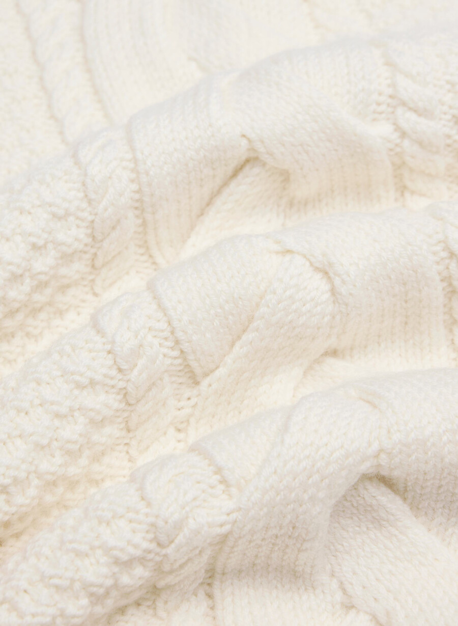 heritage strick-rollkragenpullover aus merinowolle flüsterweiß