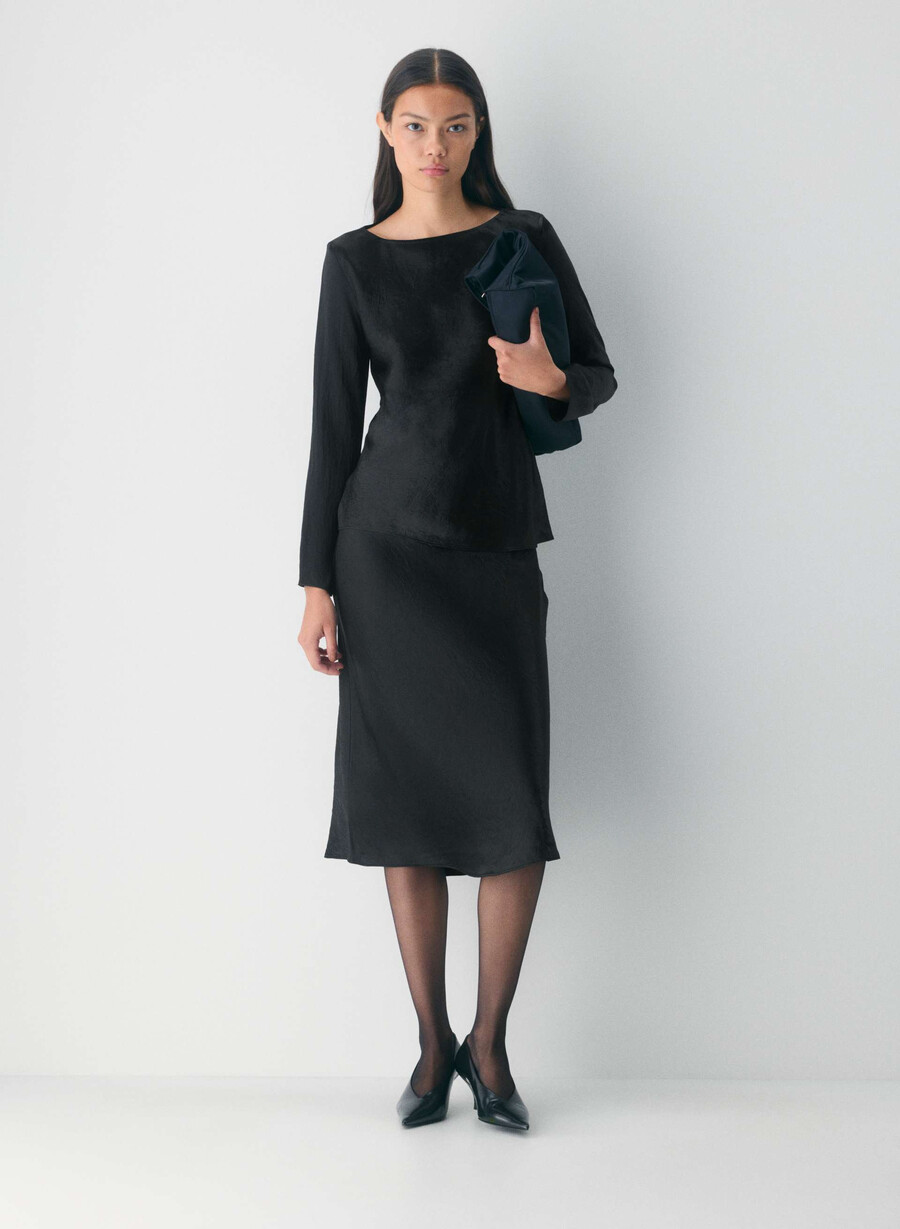 hastings satinbluse schwarz