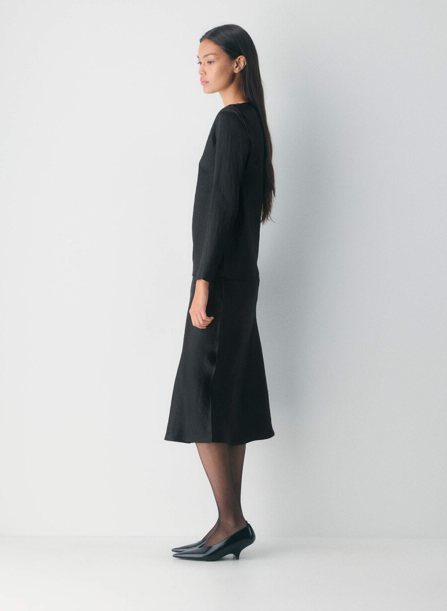 hastings satinbluse schwarz