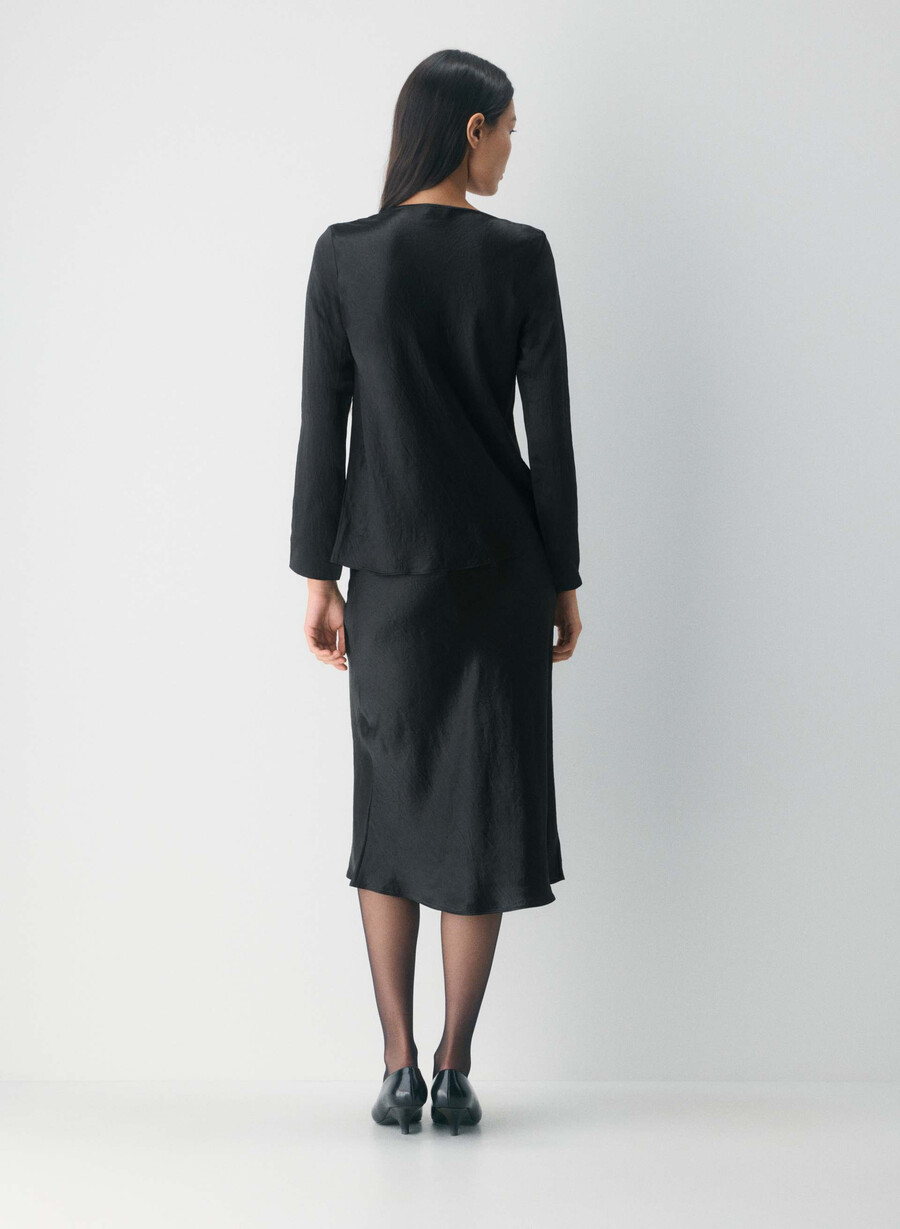 hastings satinbluse schwarz