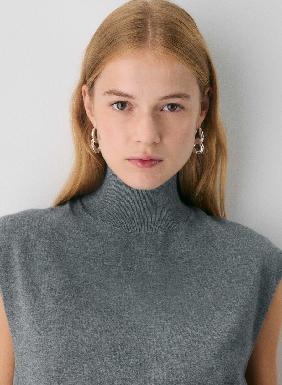 montrose strickweste heather dunkelgrau