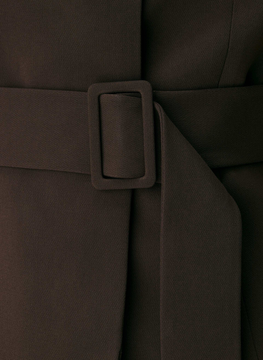 brynn jacke - sway crepe sattes mokkabraun
