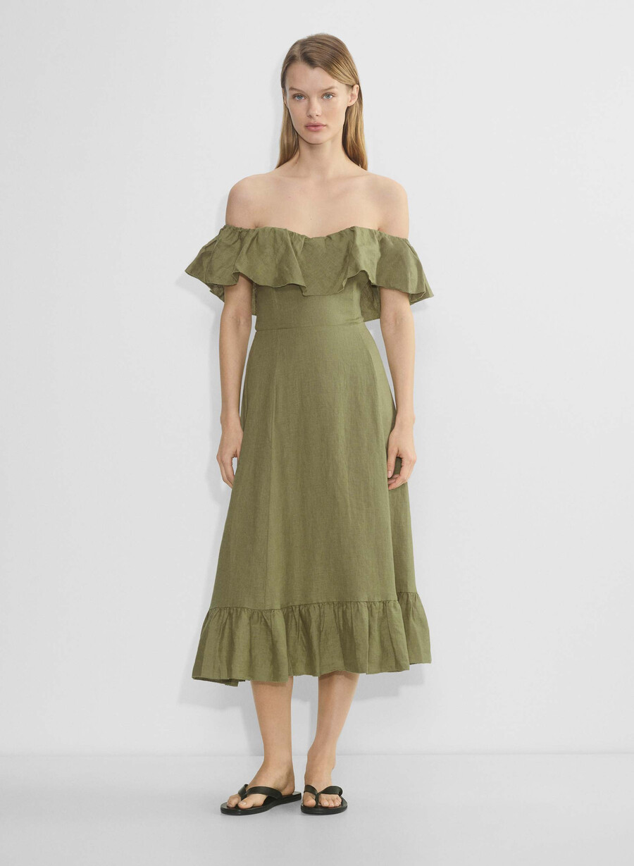 marmion leinenkleid sundried olive