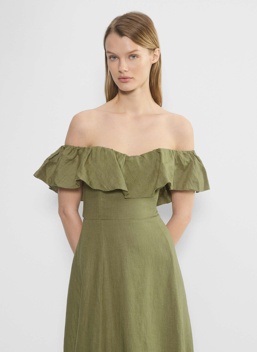 marmion leinenkleid sundried olive