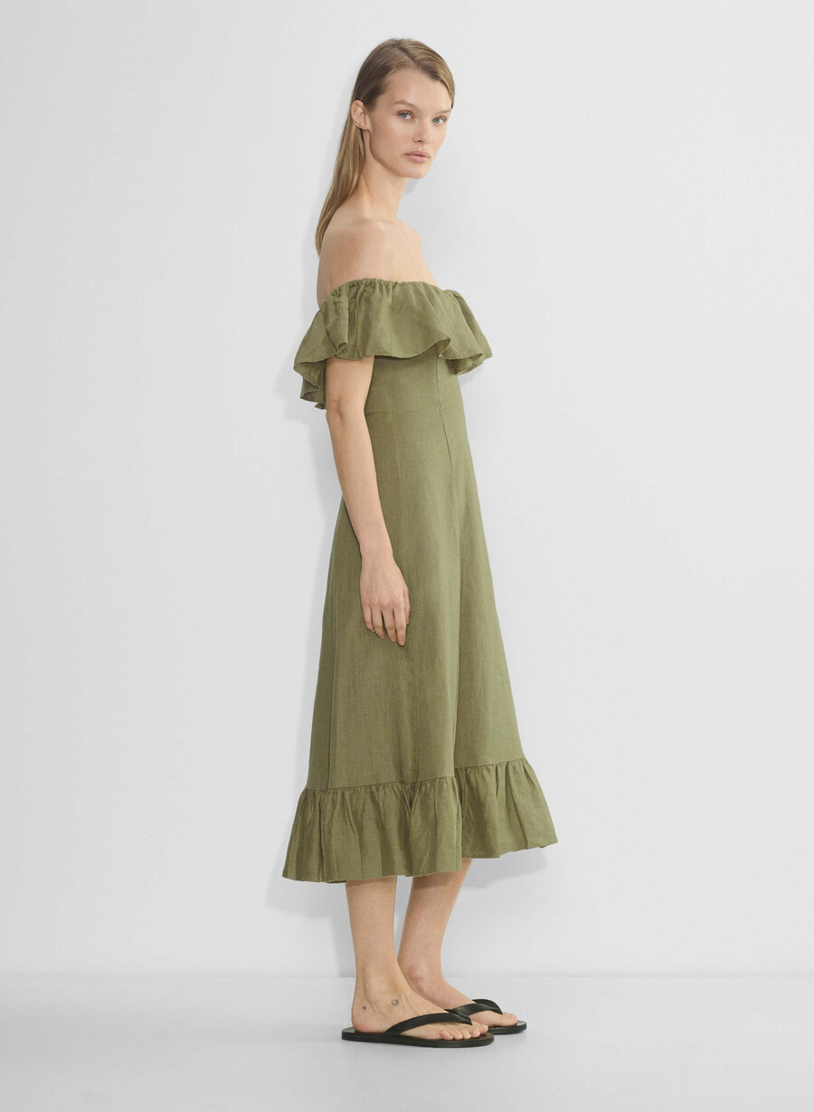 marmion leinenkleid sundried olive
