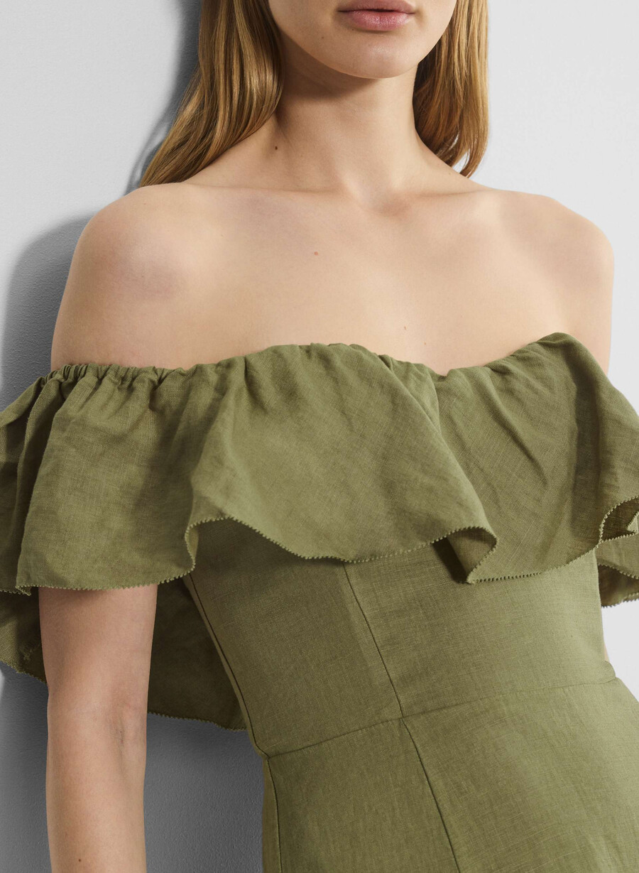 marmion leinenkleid sundried olive