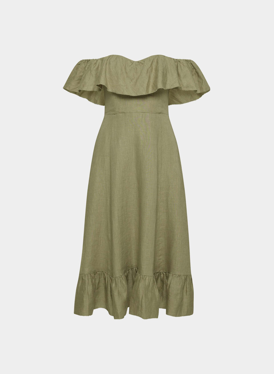 marmion leinenkleid sundried olive