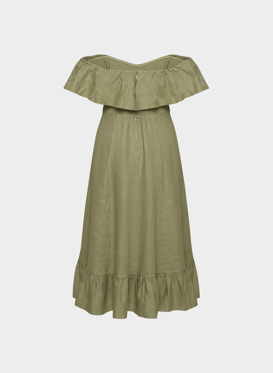 marmion leinenkleid sundried olive