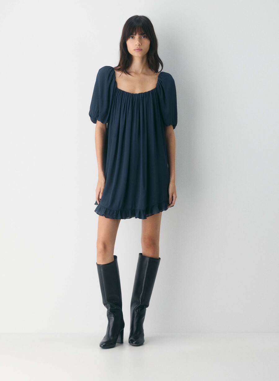 sunset dress dunkel nacht marineblau