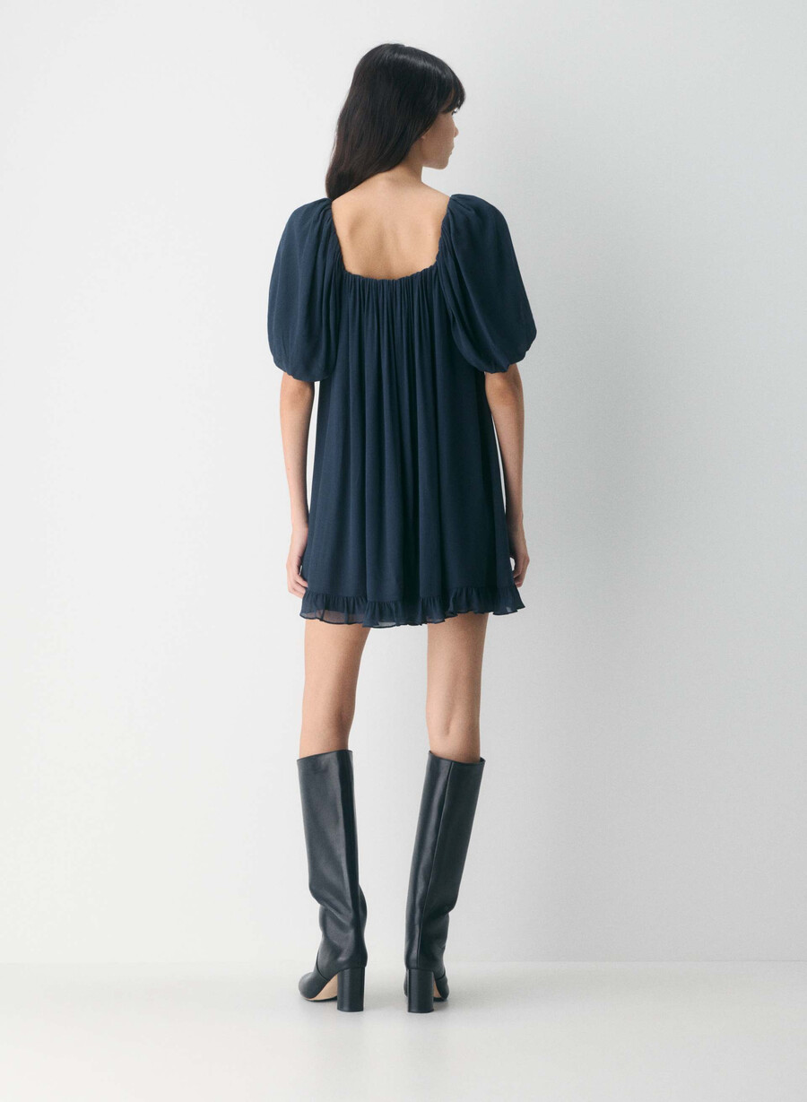 sunset dress dunkel nacht marineblau