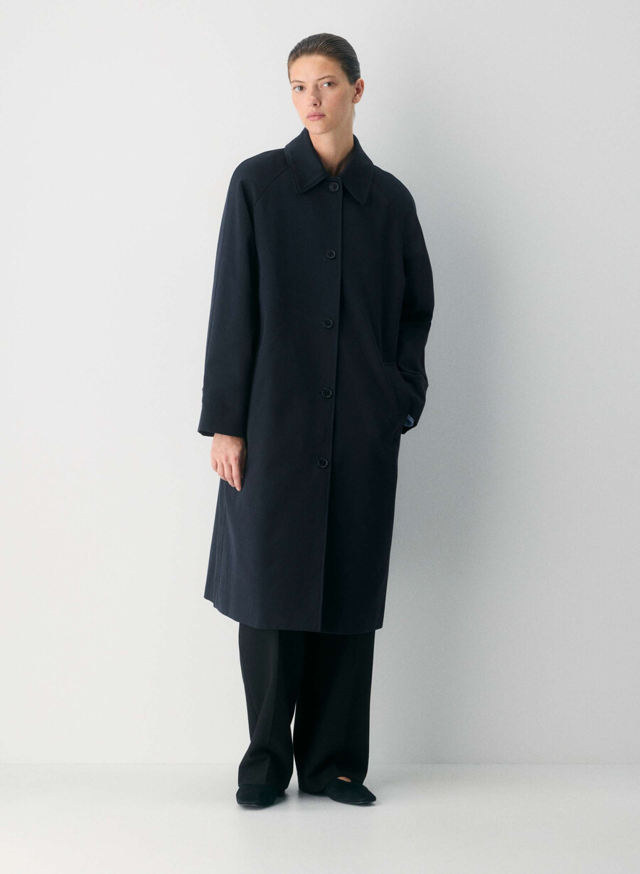 regent trenchcoat – rich twill dunkelblau