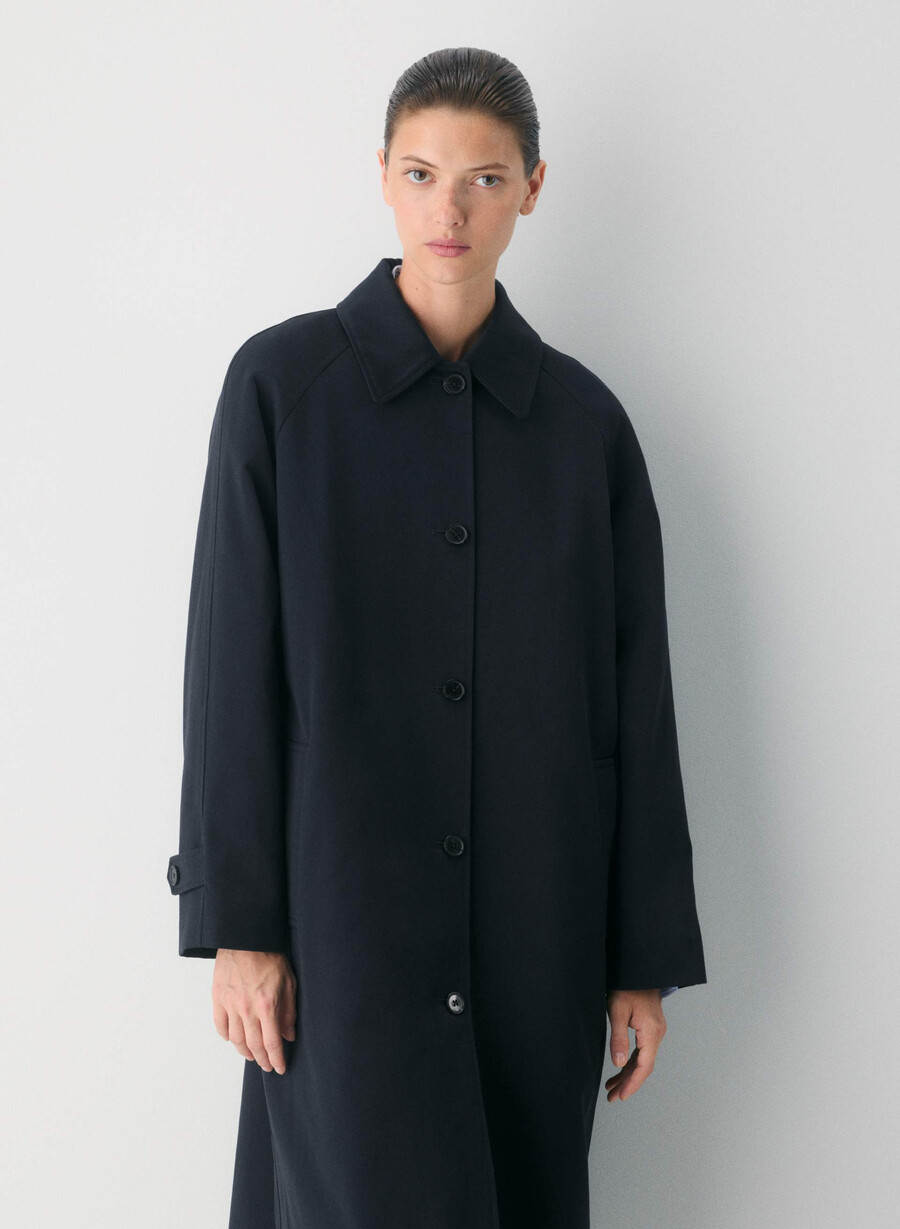 regent trenchcoat – rich twill dunkelblau