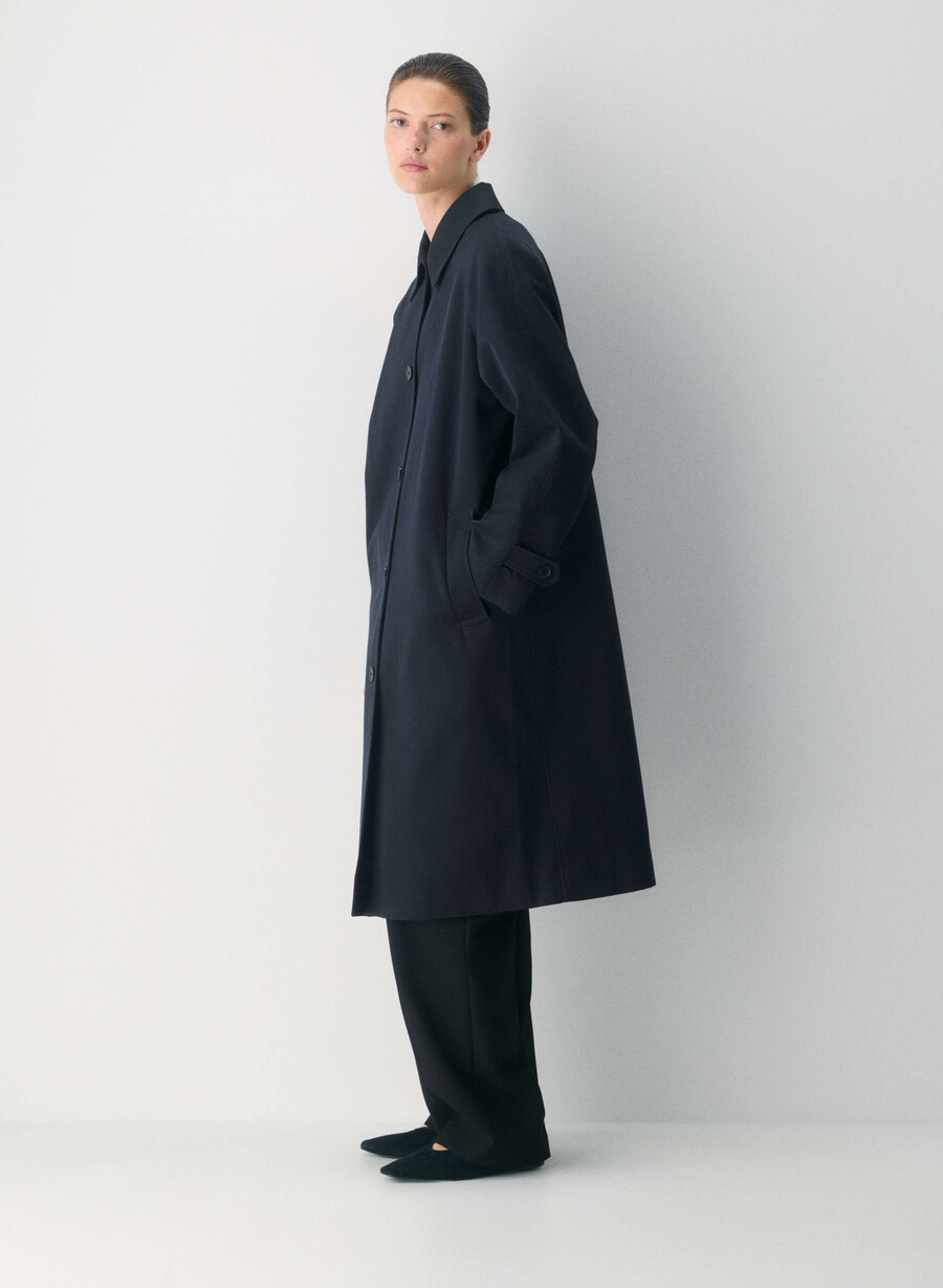 regent trenchcoat – rich twill dunkelblau