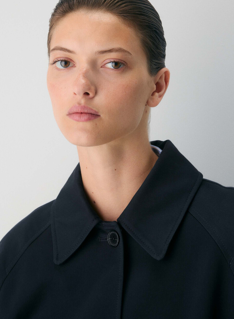 regent trenchcoat – rich twill dunkelblau