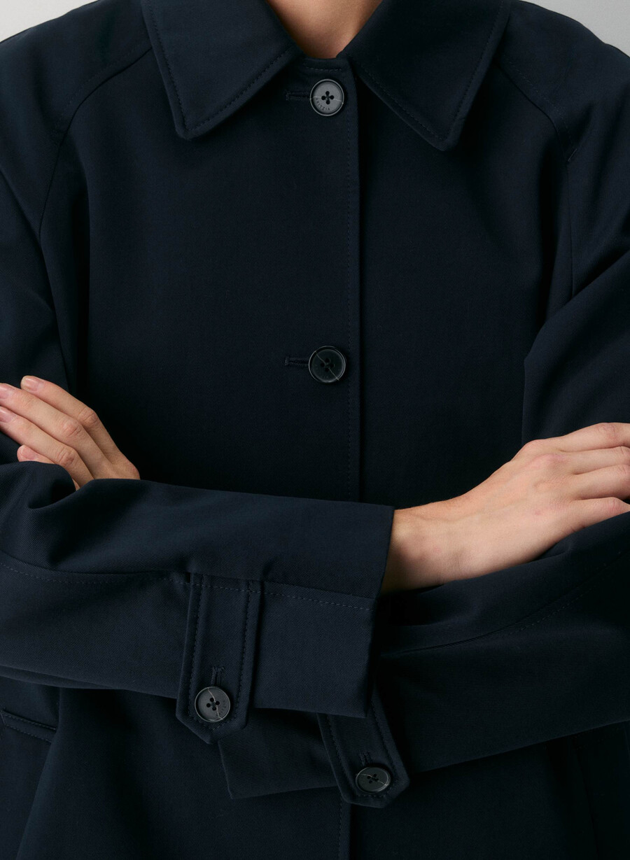 regent trenchcoat – rich twill dunkelblau