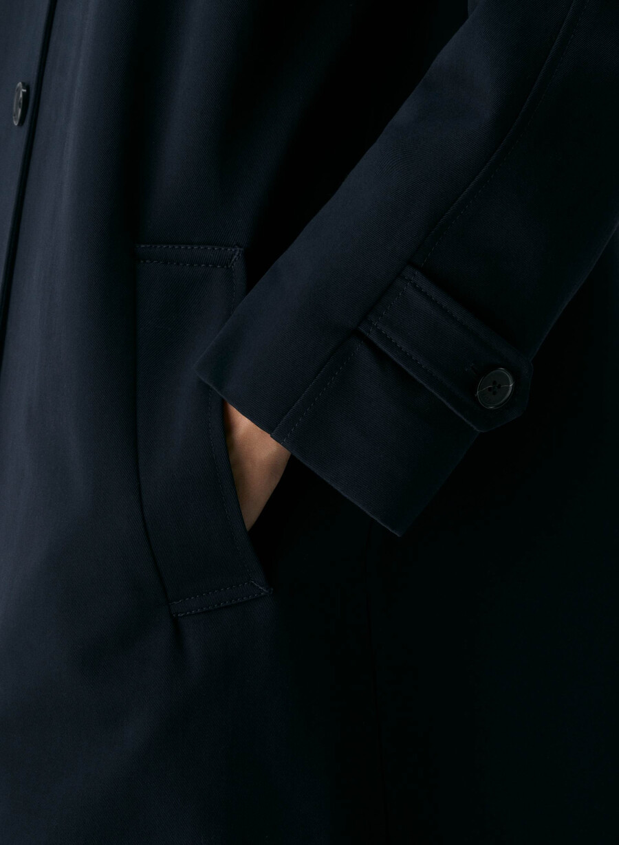 regent trenchcoat – rich twill dunkelblau