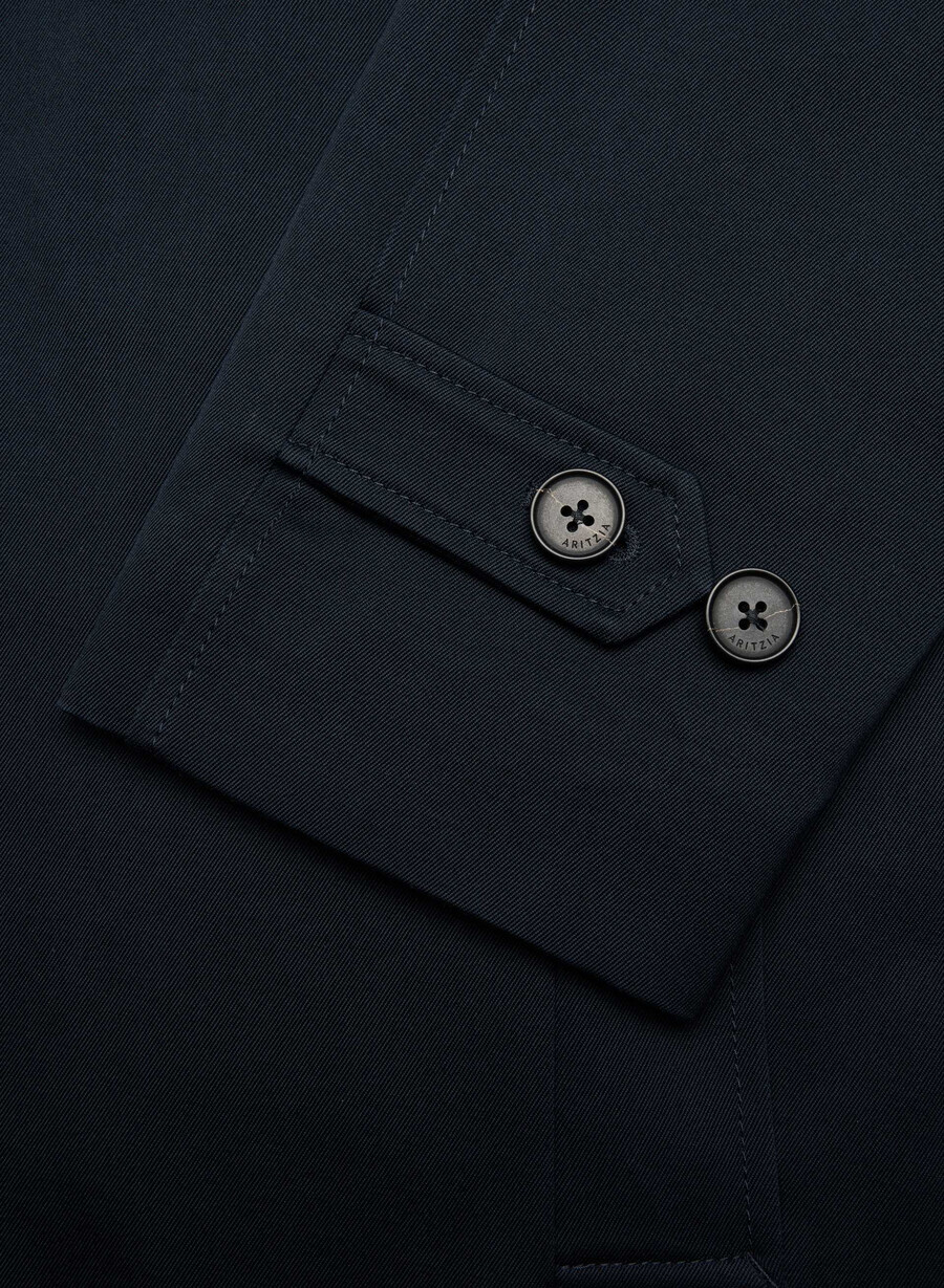 regent trenchcoat – rich twill dunkelblau
