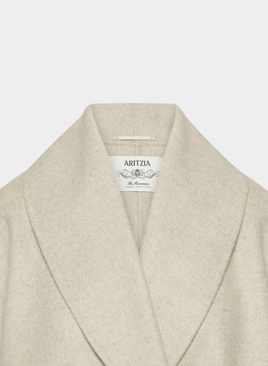 der mezzanine-doppelmantel – luxe rewool heather matte pearl