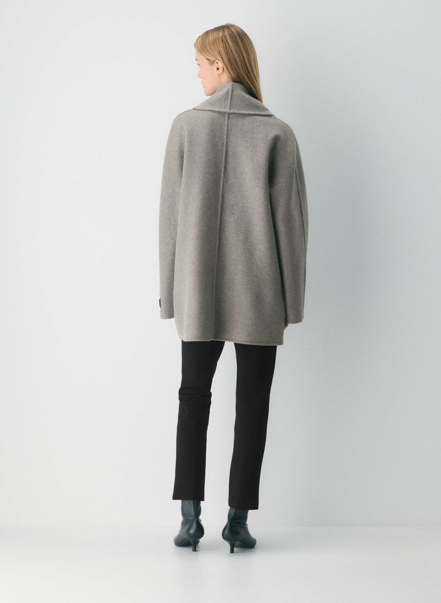 der mezzanine-doppelmantel – luxe rewool heather matte pearl