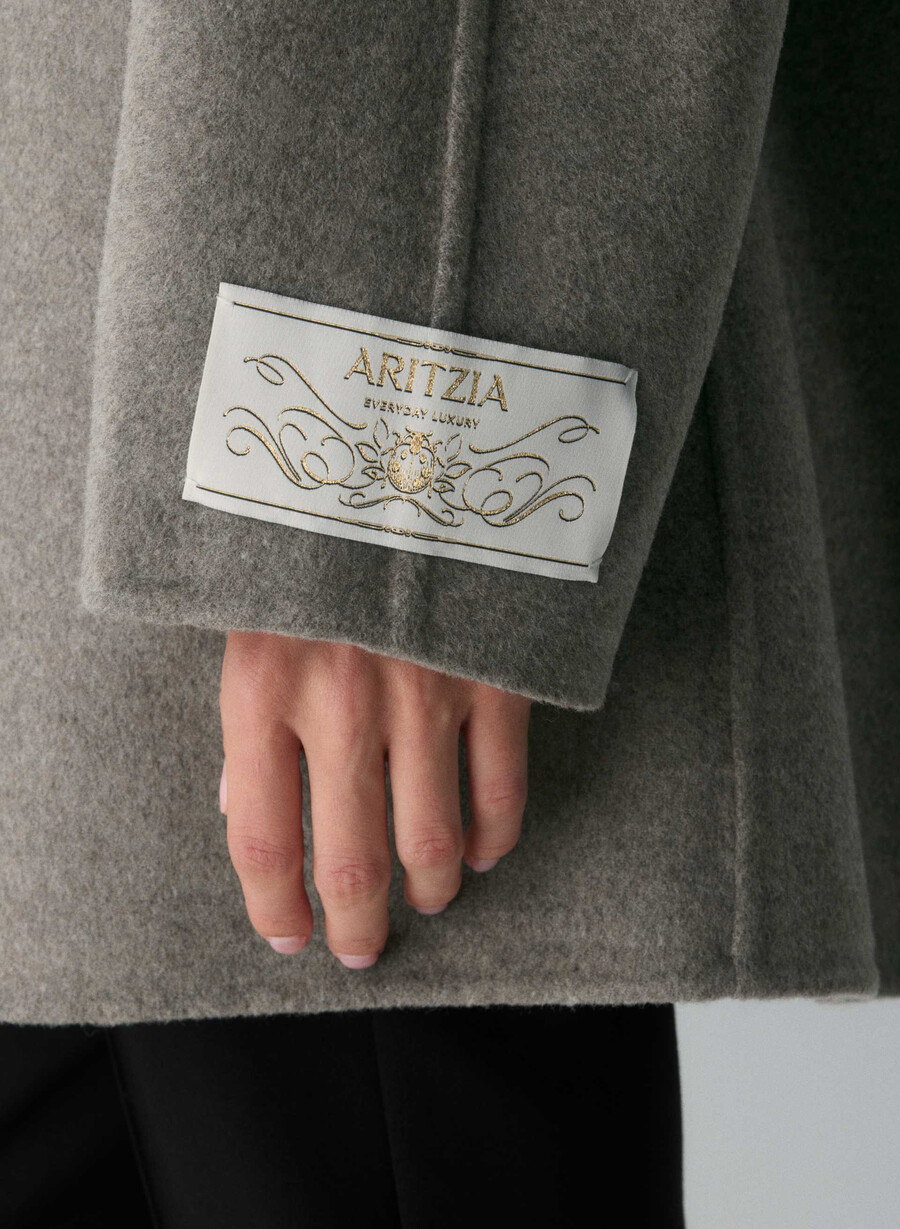 der mezzanine-doppelmantel – luxe rewool heather matte pearl