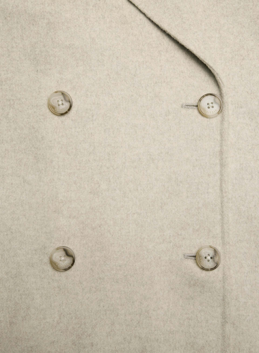 der mezzanine-doppelmantel – luxe rewool heather matte pearl