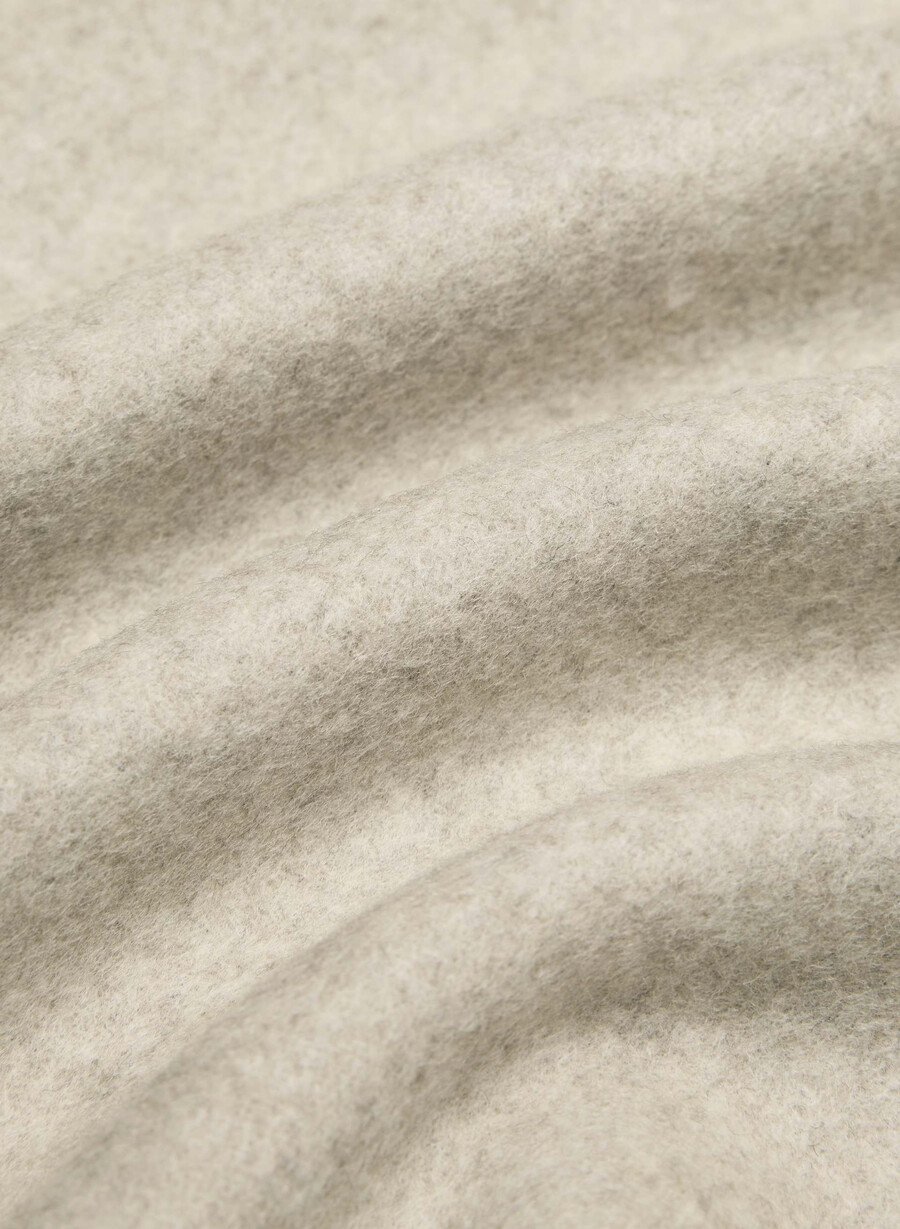 der mezzanine-doppelmantel – luxe rewool heather matte pearl