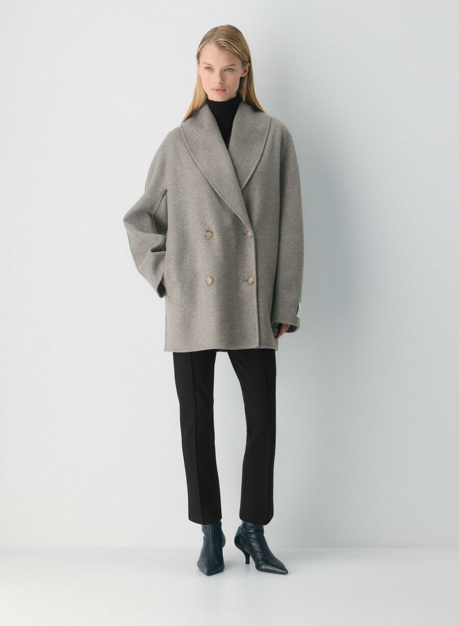 der mezzanine-doppelmantel – luxe rewool heather matte pearl