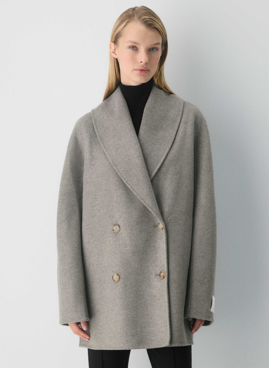der mezzanine-doppelmantel – luxe rewool heather matte pearl