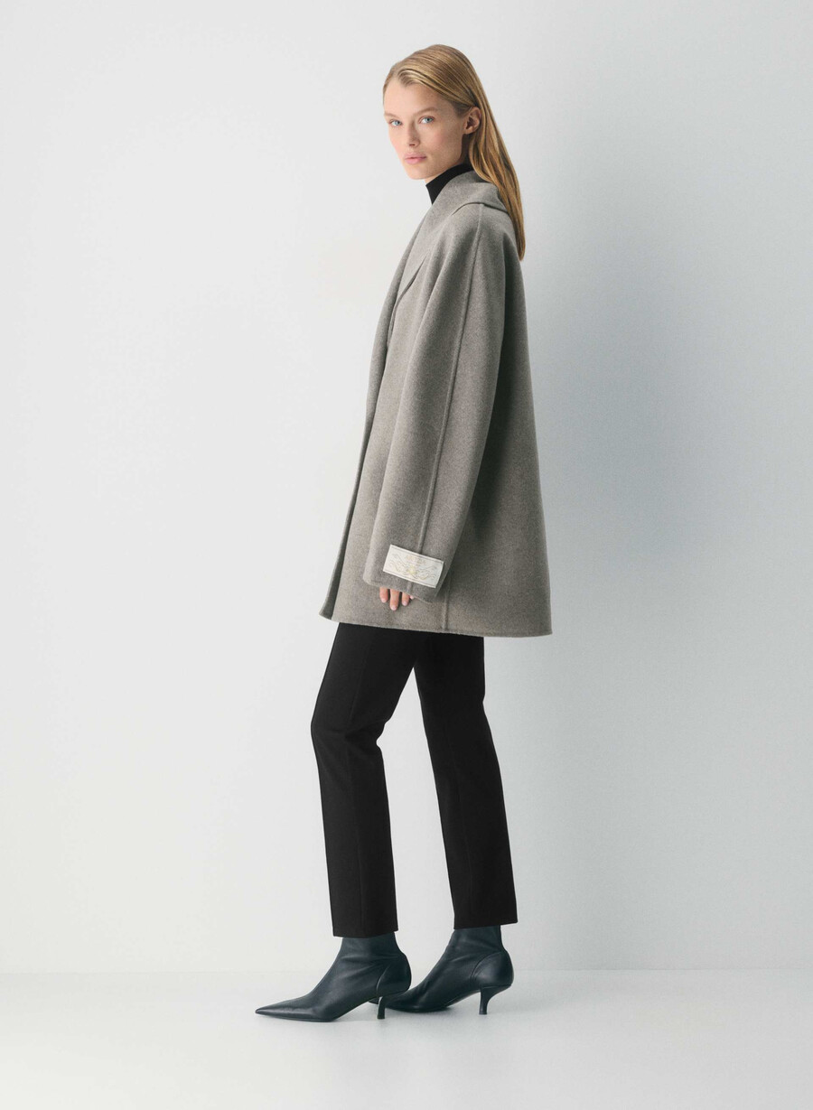 der mezzanine-doppelmantel – luxe rewool heather matte pearl