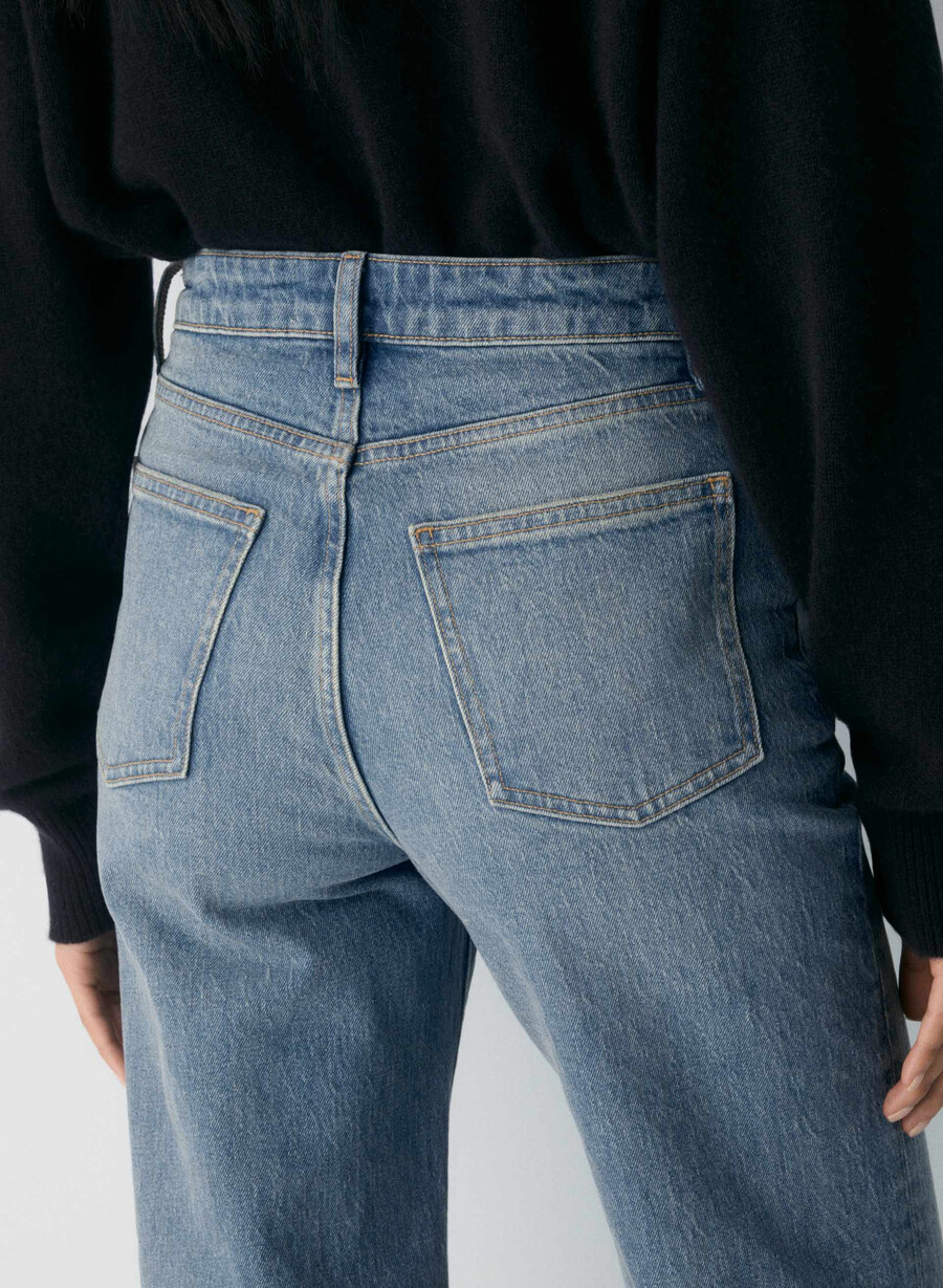denim forum remy hi-rise wide jeans vintage mittelblau