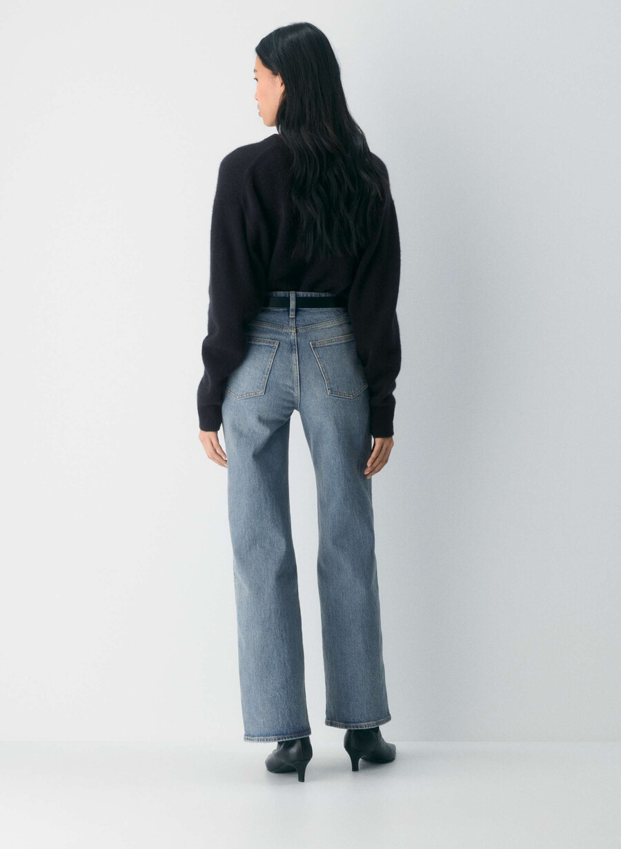 denim forum remy hi-rise wide jeans vintage mittelblau