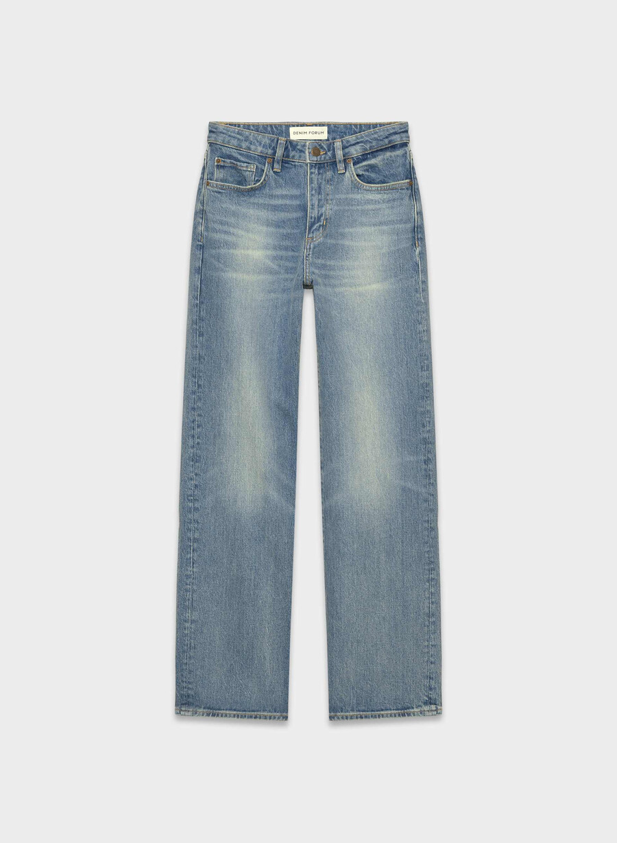 denim forum remy hi-rise wide jeans vintage mittelblau