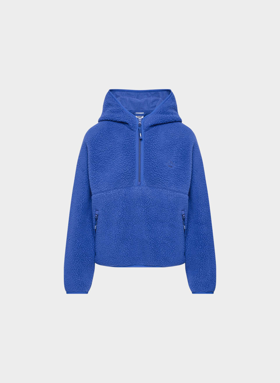 polartec thermal pro 12 zip hi-hip hoodie jazz blue
