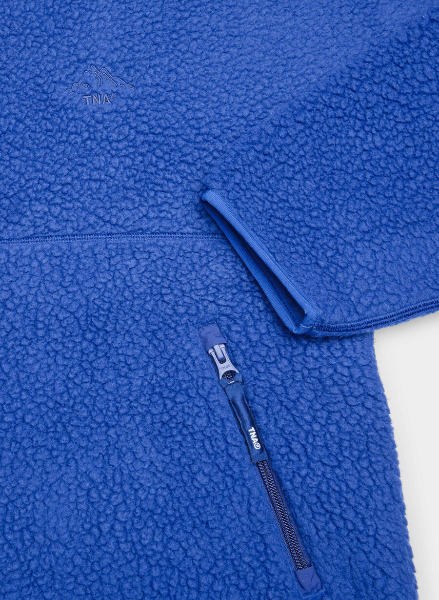 polartec thermal pro 12 zip hi-hip hoodie jazz blue