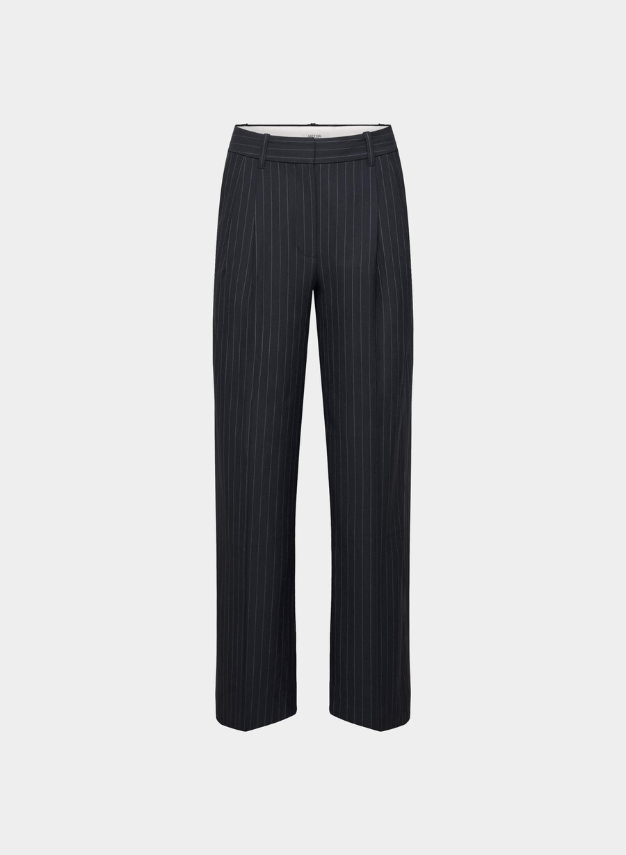 die mühelose hose - twill blk strp dk nt nvyg