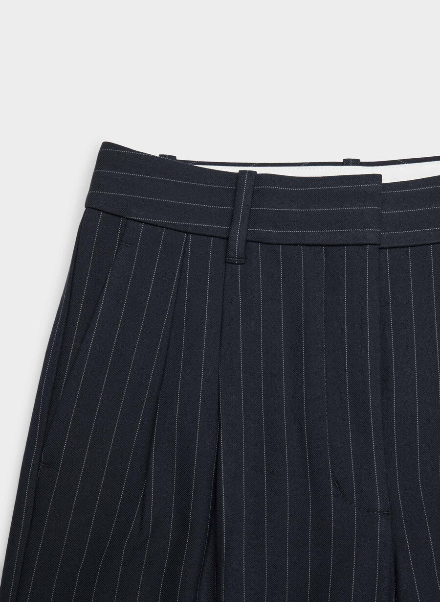 die mühelose hose - twill blk strp dk nt nvyg
