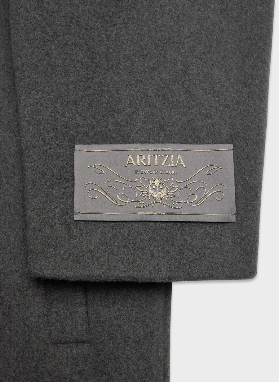 der einzige mantel - weicher wollkaschmir heather charcoal