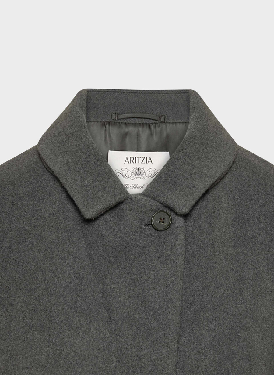 der einzige mantel - weicher wollkaschmir heather charcoal
