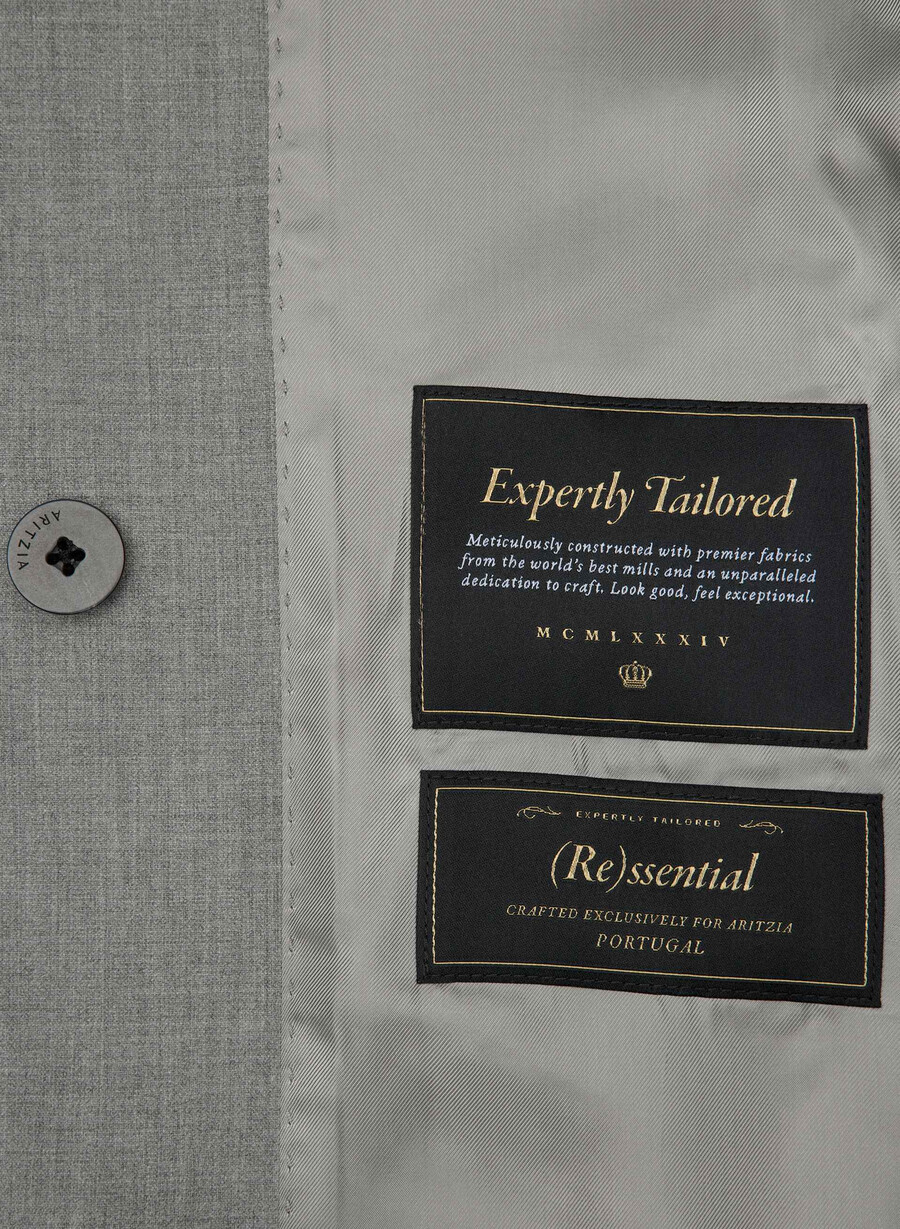 der slouch mantel – reessential heather dunkelgrau