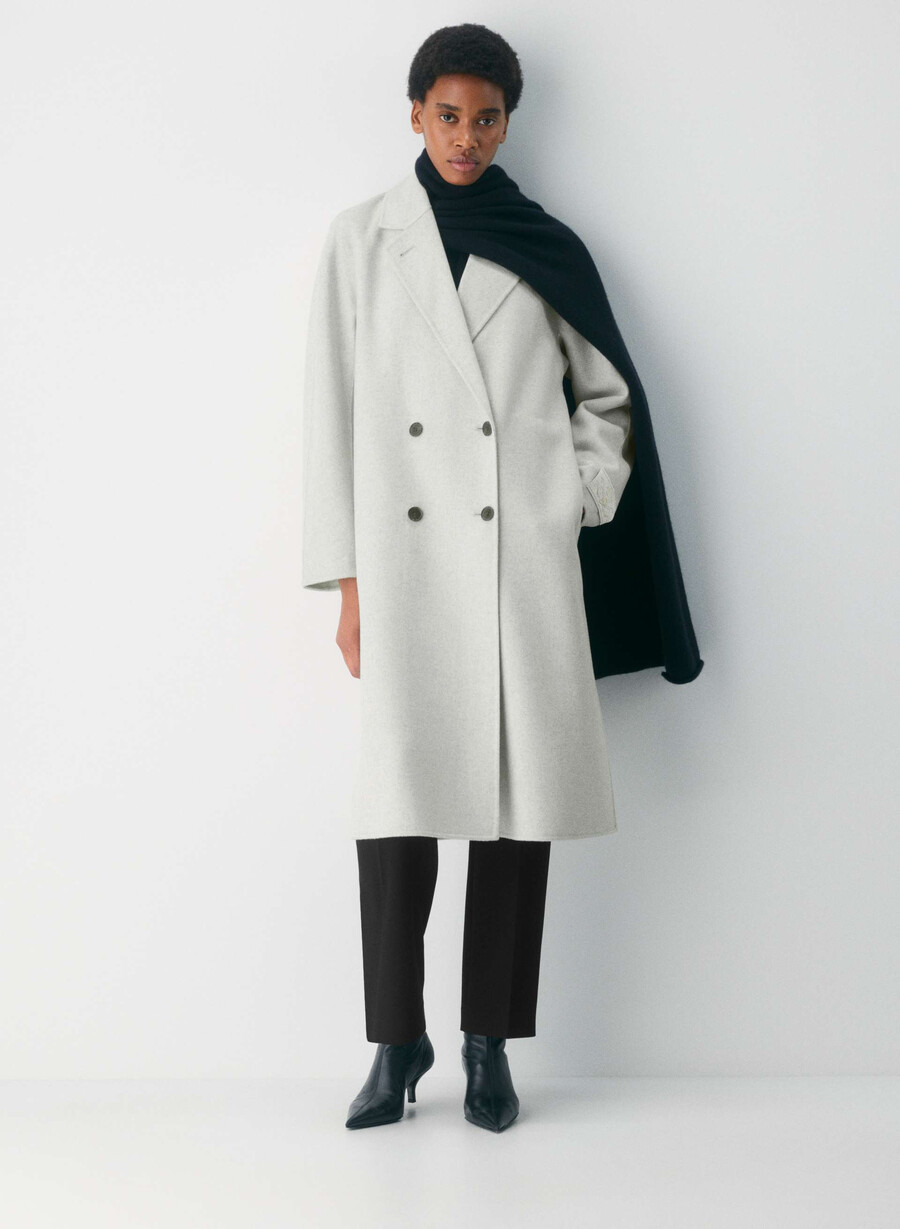 der slouch doppelmantel – luxe rewool heather carrara grey