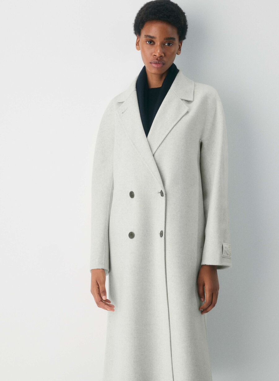 der slouch doppelmantel – luxe rewool heather carrara grey