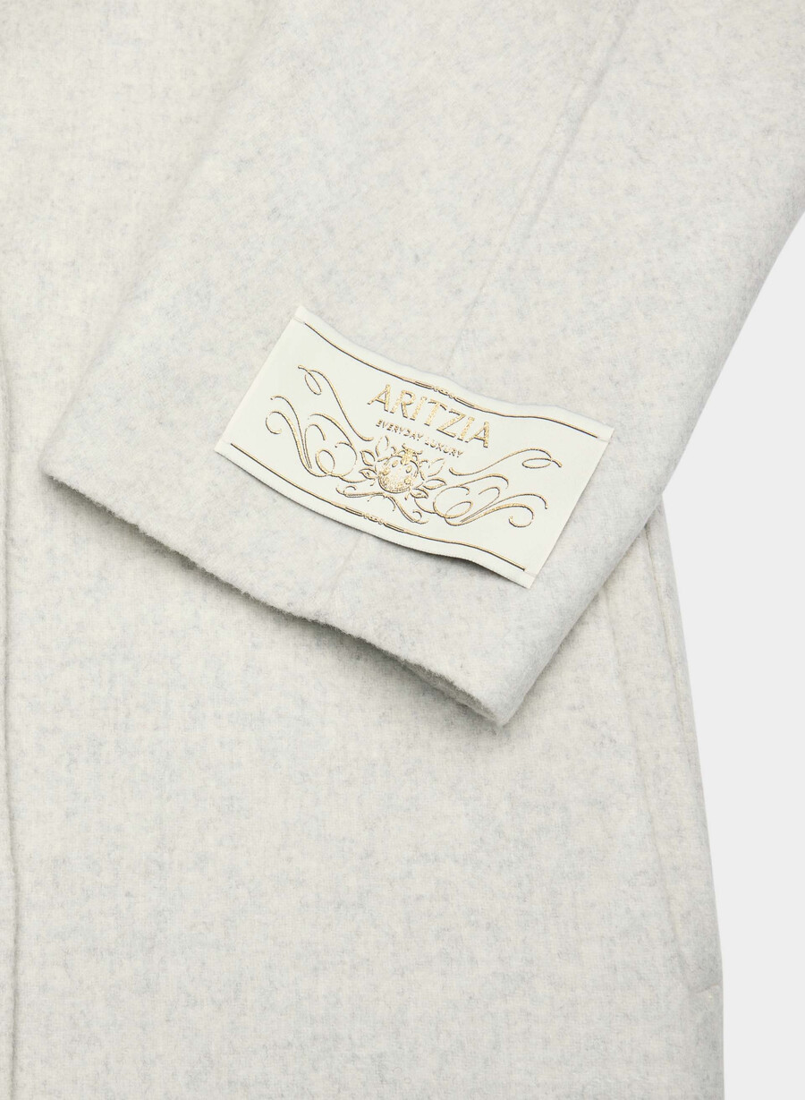 der slouch doppelmantel – luxe rewool heather carrara grey