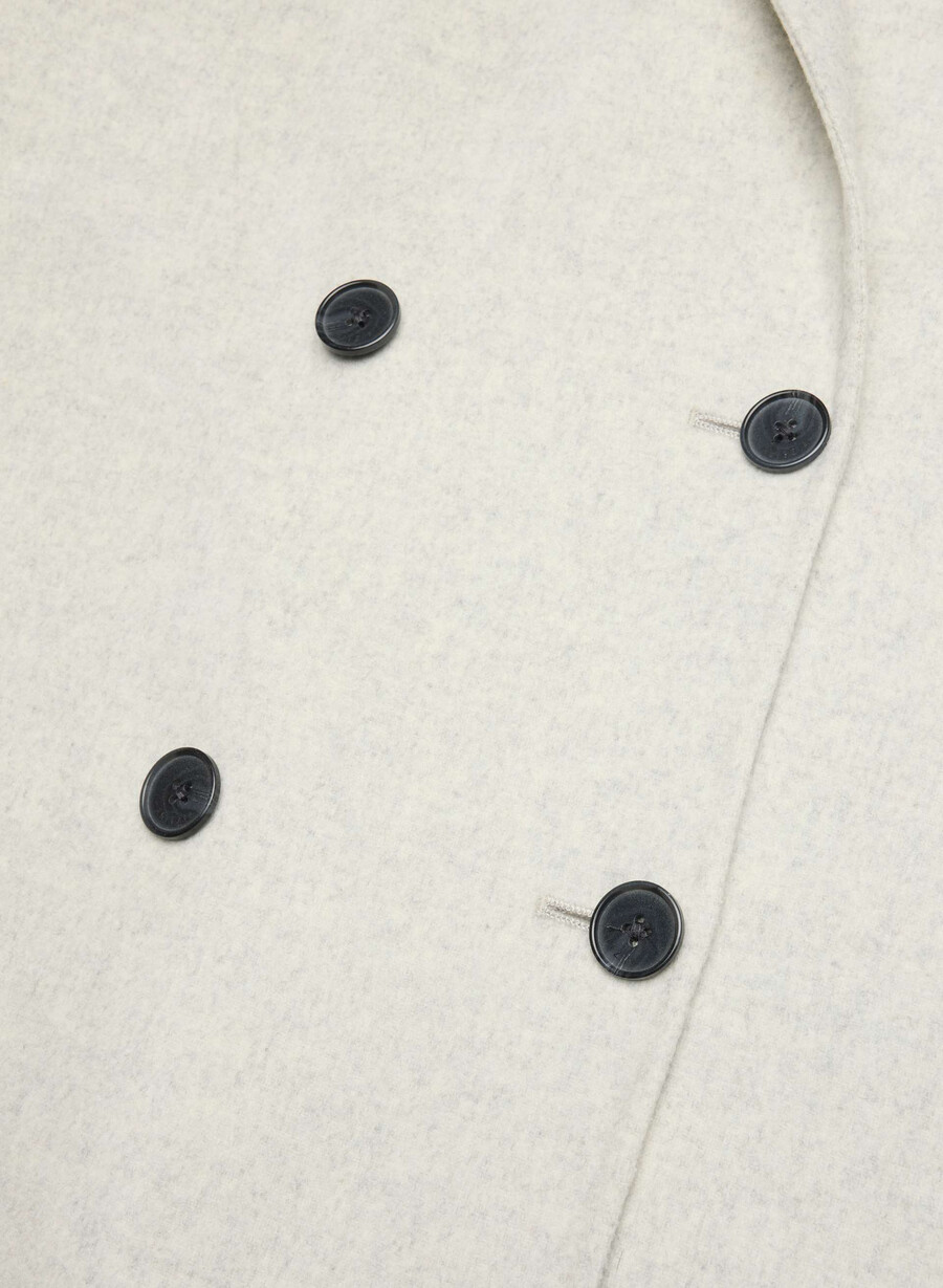 der slouch doppelmantel – luxe rewool heather carrara grey