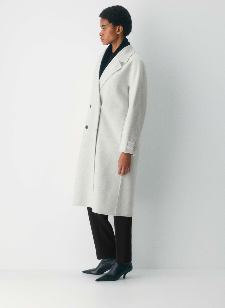 der slouch doppelmantel – luxe rewool heather carrara grey