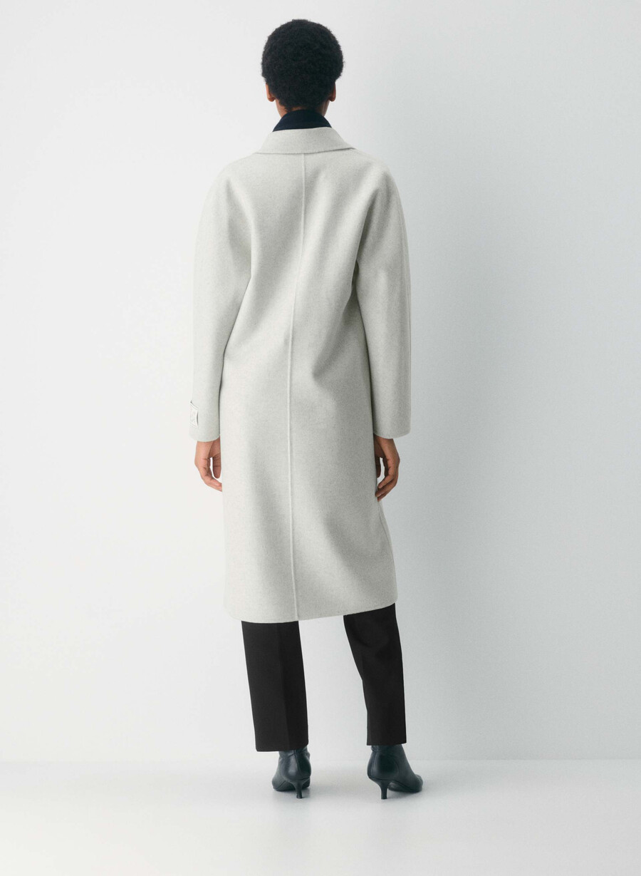 der slouch doppelmantel – luxe rewool heather carrara grey